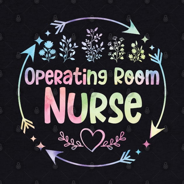 Operating Room Nurse cute floral watercolor by ARTBYHM